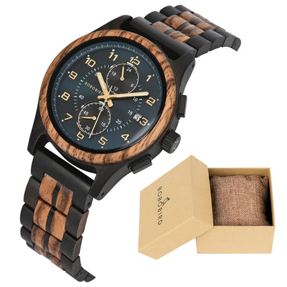 Men's Watch Handcrafted Vintage Stylish Natural Wood Quartz