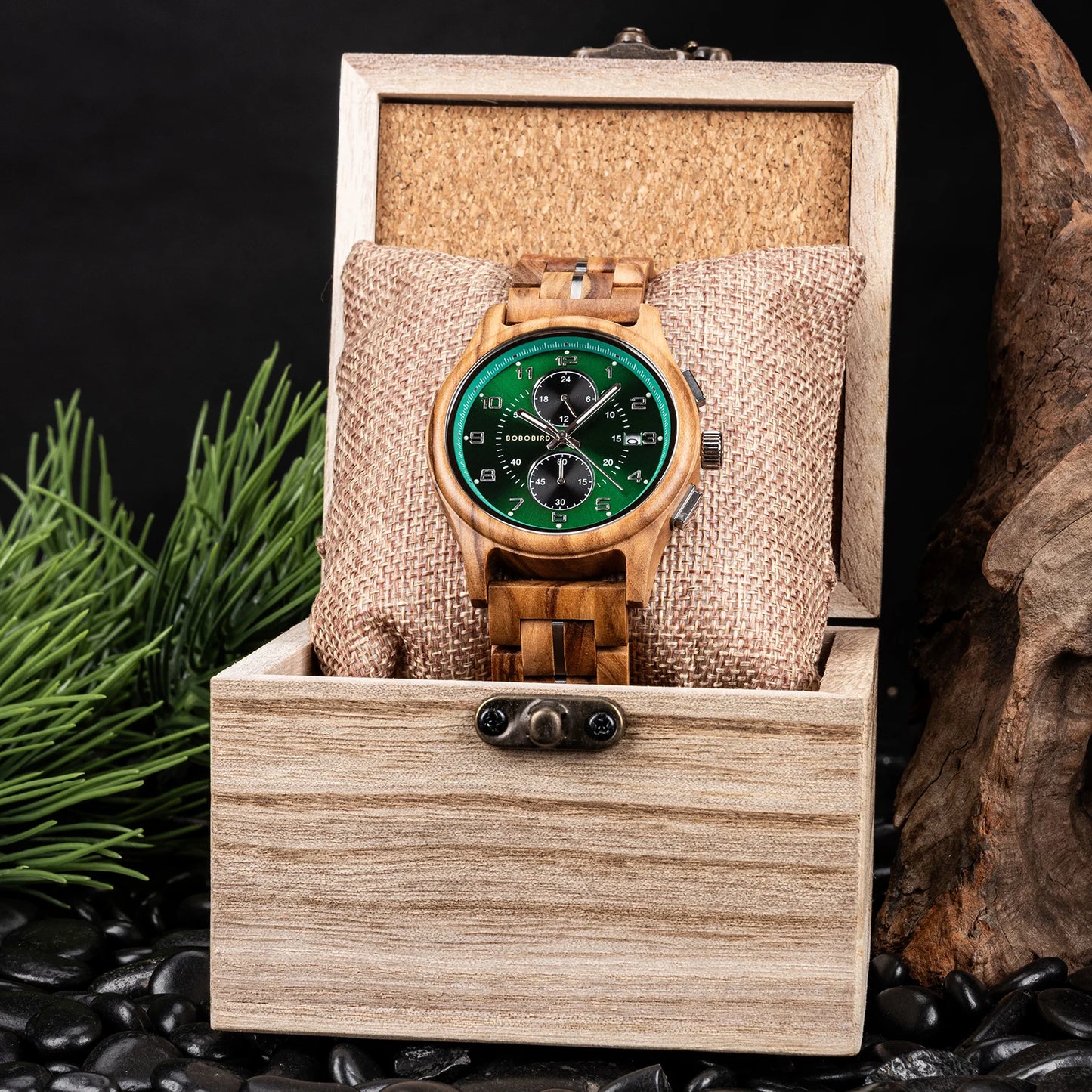 Men's Watch Handcrafted Vintage Stylish Natural Wood Quartz