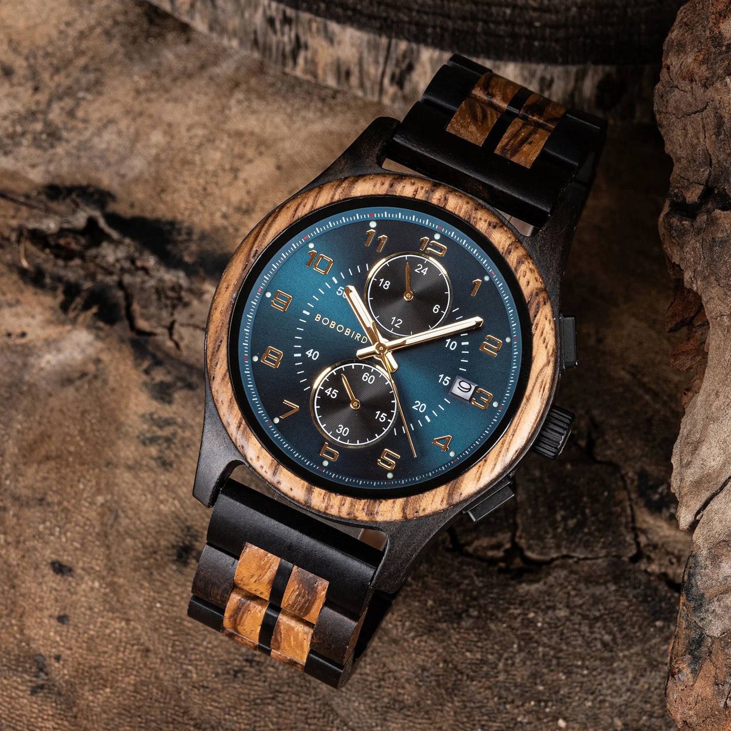 Men's Watch Handcrafted Vintage Stylish Natural Wood Quartz