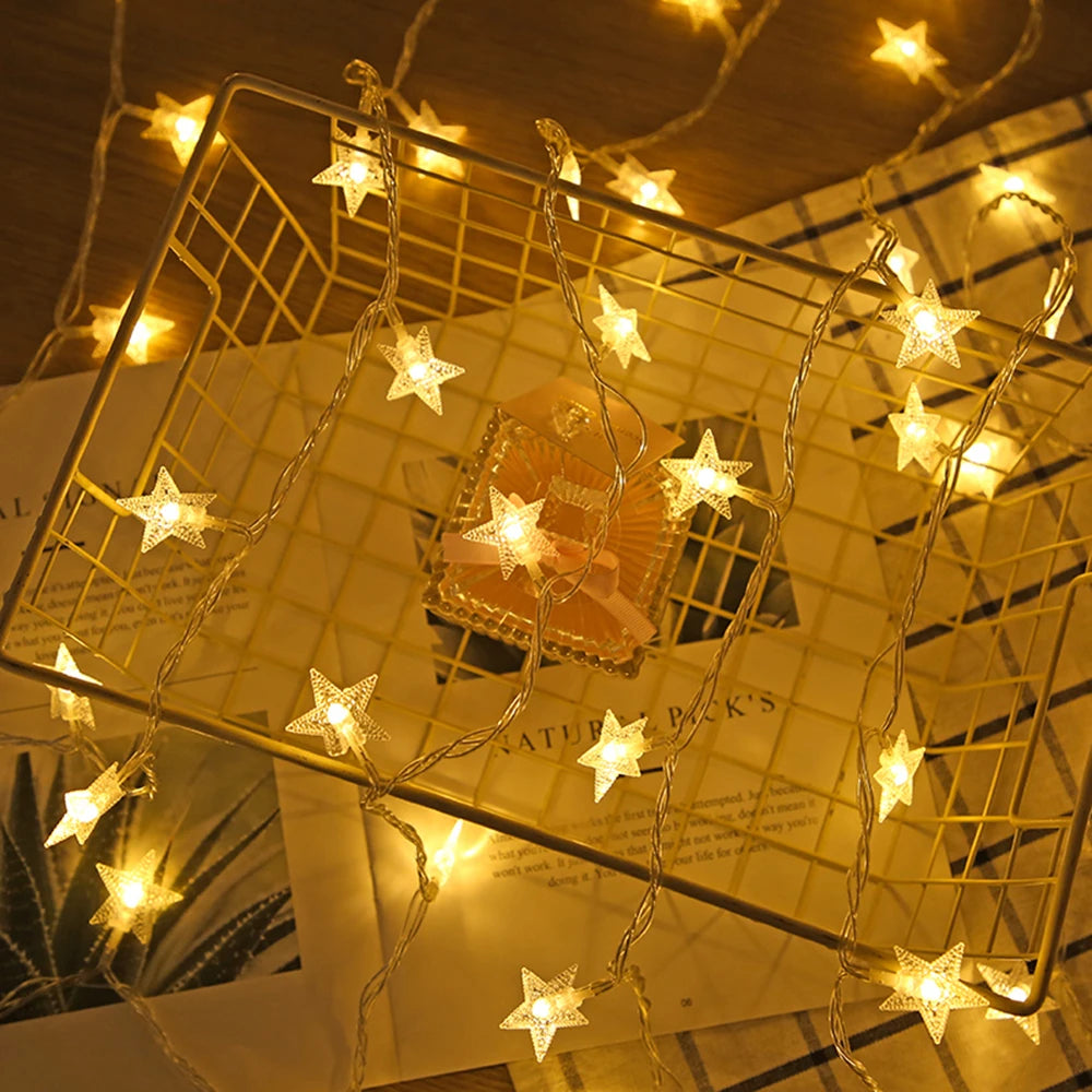 LED Outdoor Star String Lights