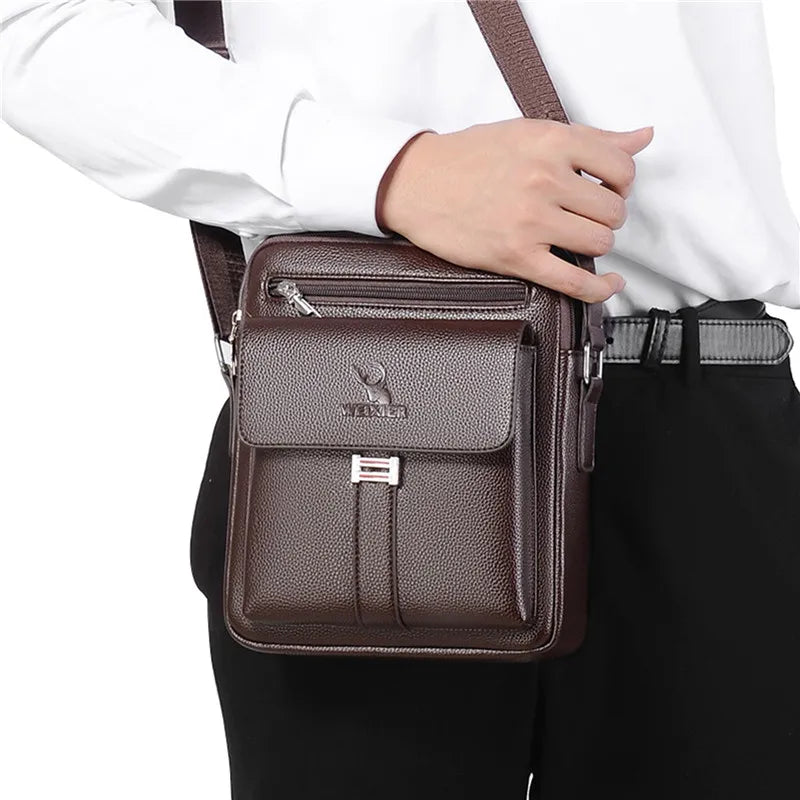 Men's Genuine Leather Crossbody Shoulder Bags