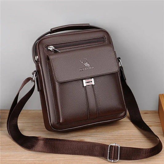 Men's Genuine Leather Crossbody Shoulder Bags