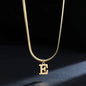 A gold-plated, stainless steel necklace, with the initials from A to Z.