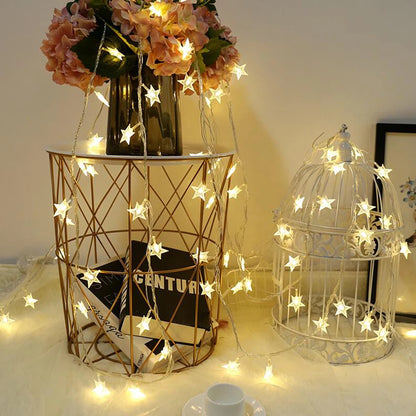 LED Outdoor Star String Lights