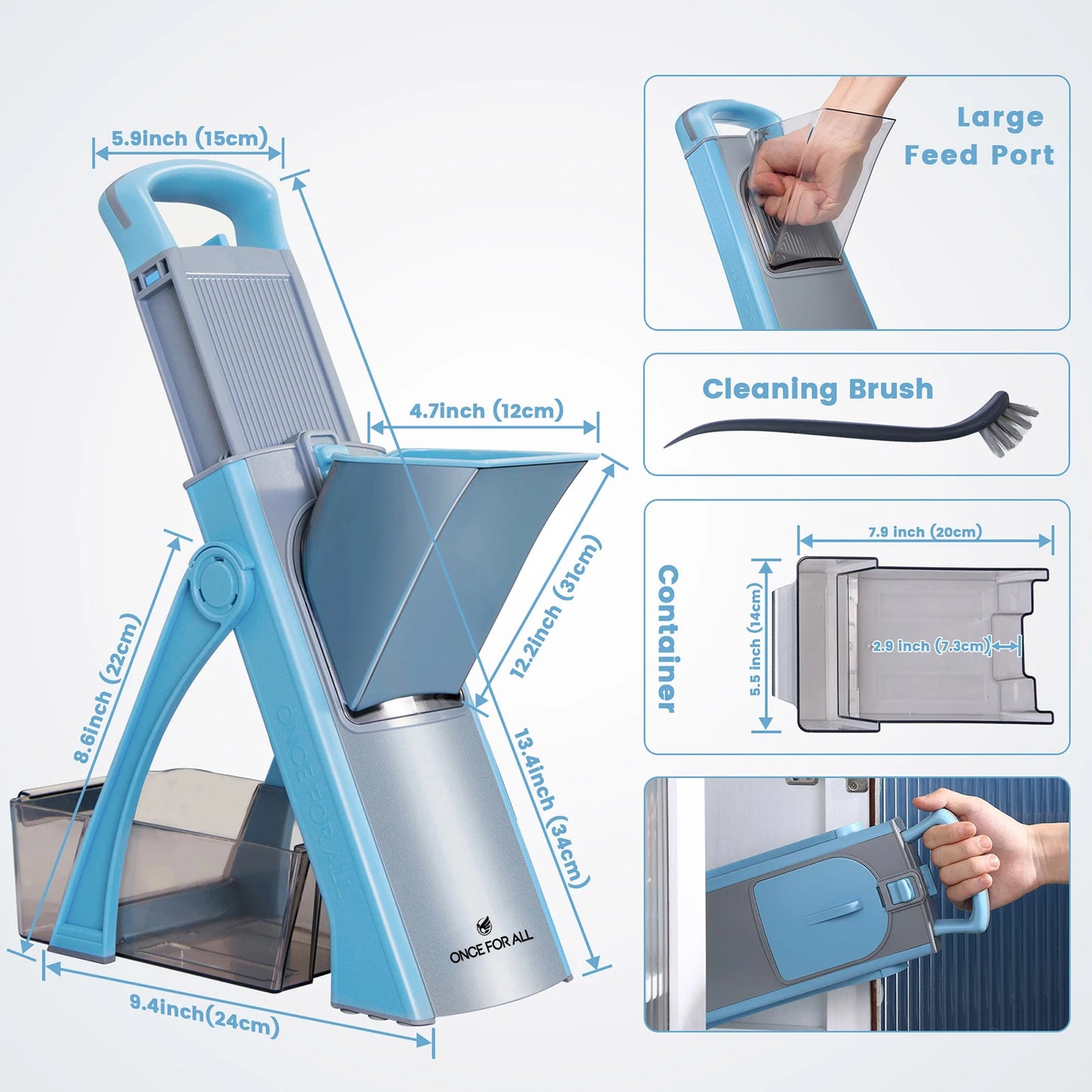 Mandoline Slicer, ONCE FOR ALL. Vegetable Slicer