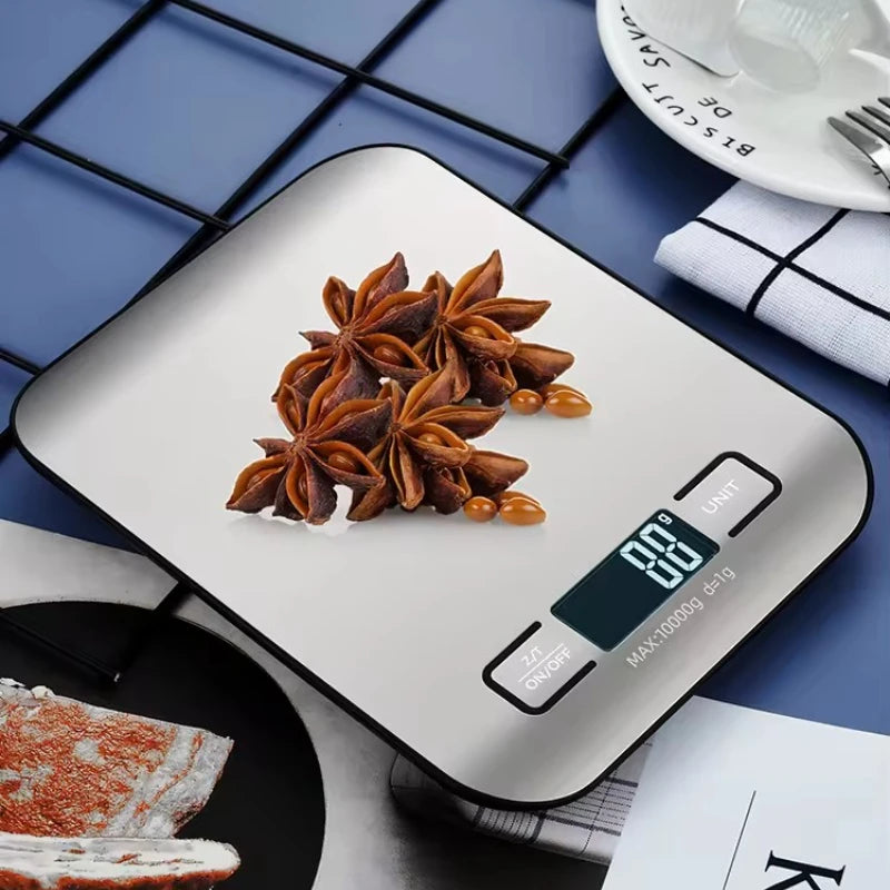 Digital Kitchen Scale LED Display 5kg/1g Stainless Steel