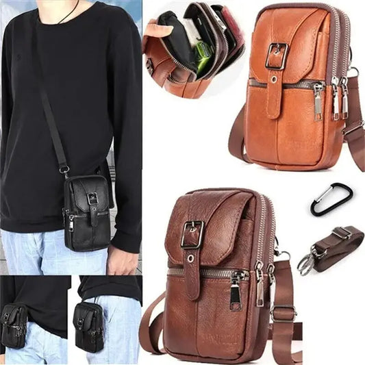 Men's Genuine Leather Waist Pack