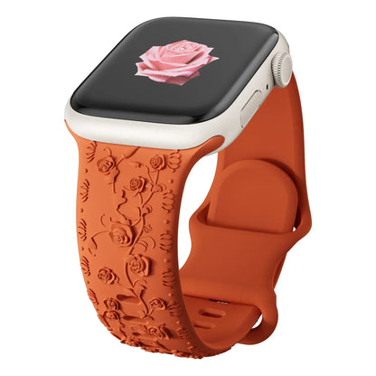 Floral Engraved Strap For Apple Watch