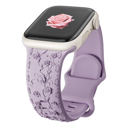 Floral Engraved Strap For Apple Watch