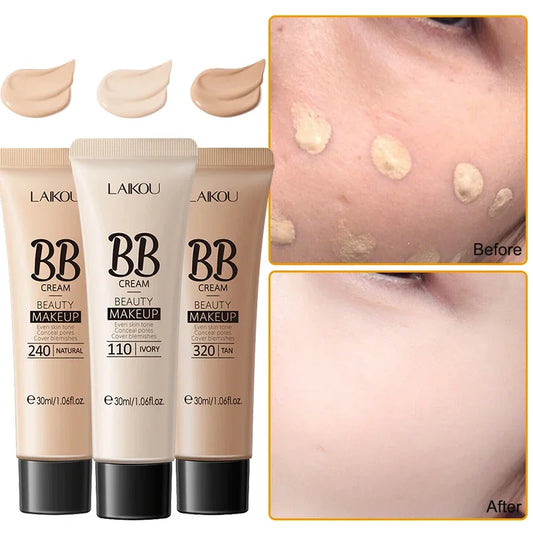 BB Cream  Whitening Brighten Face Foundation 18 Hours Long Lasting, Korean Cosmetics