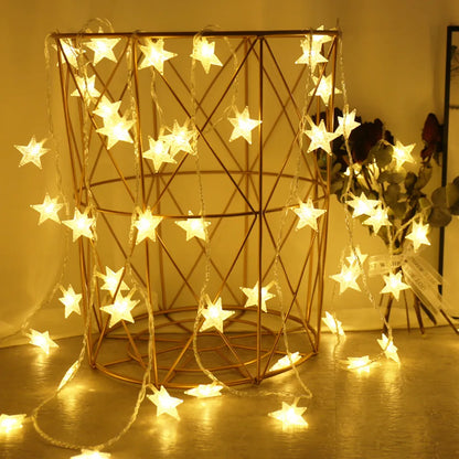 LED Outdoor Star String Lights