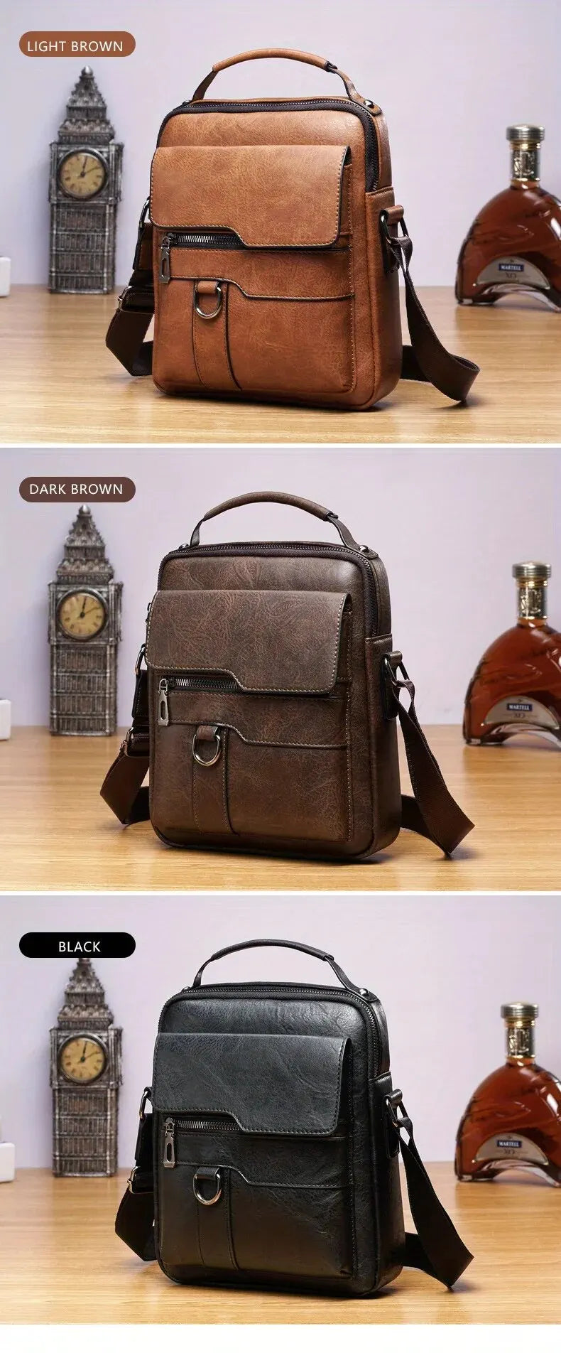 Men Shoulder Bag for 9.7" iPad , PU Leather