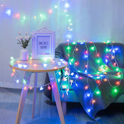 LED Outdoor Star String Lights