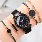 Set Women Fashion Casual Mesh Belt Watches