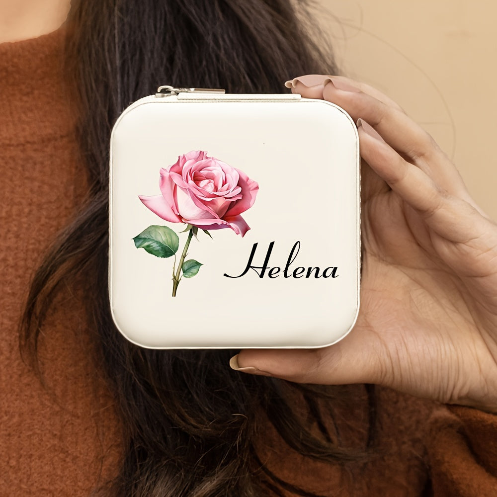 Customizable Name Leather Jewelry Box, gift